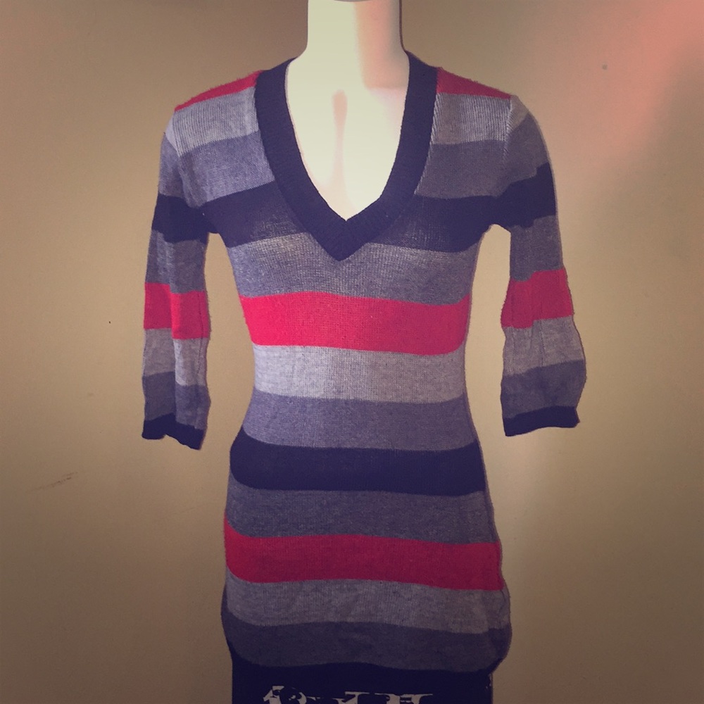 striped sweater dress